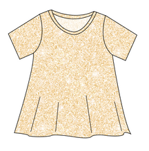 Load image into Gallery viewer, Champagne Glitter Ladies' Swing Tee