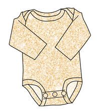 Load image into Gallery viewer, Champagne Glitter Lap Neck Bodysuit