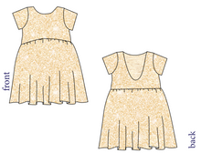 Load image into Gallery viewer, Champagne Glitter Low Back Dress