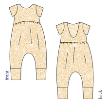 Load image into Gallery viewer, Champagne Glitter Low Back Romper and Bubble Romper