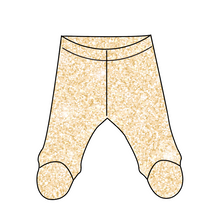 Load image into Gallery viewer, Champagne Glitter Newborn Footed Pants