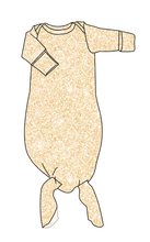 Load image into Gallery viewer, Champagne Glitter Newborn Knotted Gown