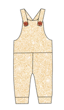 Load image into Gallery viewer, Champagne Glitter Overalls and Shortalls