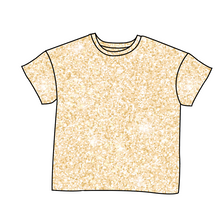 Load image into Gallery viewer, Champagne Glitter Oversized Tee