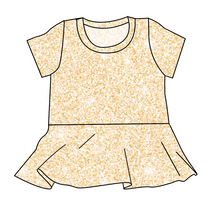 Load image into Gallery viewer, Champagne Glitter Peplum Top
