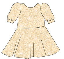 Load image into Gallery viewer, Champagne Glitter Prairie Dress