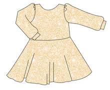 Load image into Gallery viewer, Champagne Glitter Prairie Dress