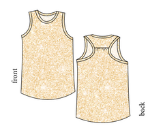 Load image into Gallery viewer, Champagne Glitter Summer Tank