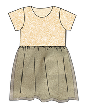 Load image into Gallery viewer, Champagne Glitter Tulle Dress