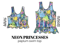 Load image into Gallery viewer, All Prints Swim Preorder Peplum Swim Top