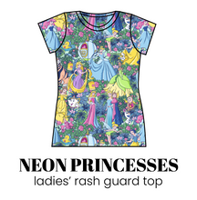 Load image into Gallery viewer, All Prints Swim Preorder Ladies' Rash Guard Swim Top