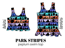 Load image into Gallery viewer, All Prints Swim Preorder Peplum Swim Top