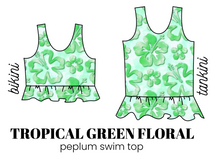 Load image into Gallery viewer, All Prints Swim Preorder Peplum Swim Top