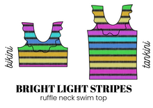 Load image into Gallery viewer, All Prints Swim Preorder Ruffle Neck Swim Top
