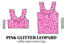 Load image into Gallery viewer, All Prints Swim Preorder Ruffle Neck Swim Top