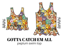Load image into Gallery viewer, All Prints Swim Preorder Peplum Swim Top