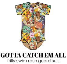 Load image into Gallery viewer, All Prints Swim Preorder Frilly One Piece Rashguard Suit