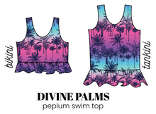 Load image into Gallery viewer, All Prints Swim Preorder Peplum Swim Top