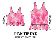 Load image into Gallery viewer, All Prints Swim Preorder Peplum Swim Top