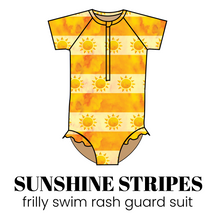 Load image into Gallery viewer, All Prints Swim Preorder Frilly One Piece Rashguard Suit