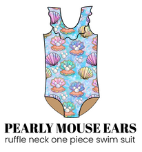 Load image into Gallery viewer, All Prints Swim Preorder Ruffle Neck One Piece Swim Suit
