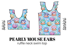 Load image into Gallery viewer, All Prints Swim Preorder Ruffle Neck Swim Top