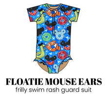 Load image into Gallery viewer, All Prints Swim Preorder Frilly One Piece Rashguard Suit