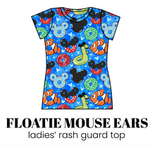 Load image into Gallery viewer, All Prints Swim Preorder Ladies' Rash Guard Swim Top