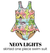 Load image into Gallery viewer, All Prints Swim Preorder Skirted One Piece Swim Suit