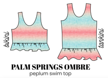 Load image into Gallery viewer, All Prints Swim Preorder Peplum Swim Top