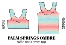 Load image into Gallery viewer, All Prints Swim Preorder Ruffle Neck Swim Top