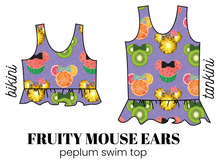 Load image into Gallery viewer, All Prints Swim Preorder Peplum Swim Top