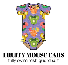 Load image into Gallery viewer, All Prints Swim Preorder Frilly One Piece Rashguard Suit