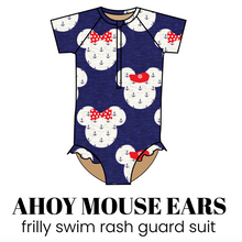 Load image into Gallery viewer, All Prints Swim Preorder Frilly One Piece Rashguard Suit