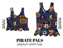 Load image into Gallery viewer, All Prints Swim Preorder Peplum Swim Top