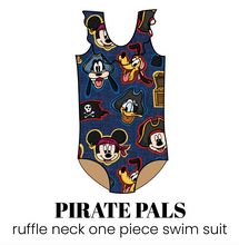 Load image into Gallery viewer, All Prints Swim Preorder Ruffle Neck One Piece Swim Suit