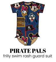 Load image into Gallery viewer, All Prints Swim Preorder Frilly One Piece Rashguard Suit