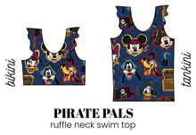 Load image into Gallery viewer, All Prints Swim Preorder Ruffle Neck Swim Top
