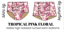 Load image into Gallery viewer, All Prints Swim Preorder Swim Ladies High Waisted Ruched Swim Bikini Bottoms