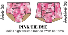 Load image into Gallery viewer, All Prints Swim Preorder Swim Ladies High Waisted Ruched Swim Bikini Bottoms