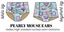 Load image into Gallery viewer, All Prints Swim Preorder Swim Ladies High Waisted Ruched Swim Bikini Bottoms