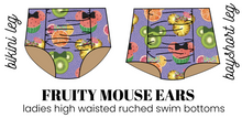 Load image into Gallery viewer, All Prints Swim Preorder Swim Ladies High Waisted Ruched Swim Bikini Bottoms