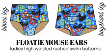 Load image into Gallery viewer, All Prints Swim Preorder Swim Ladies High Waisted Ruched Swim Bikini Bottoms