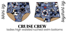 Load image into Gallery viewer, All Prints Swim Preorder Swim Ladies High Waisted Ruched Swim Bikini Bottoms