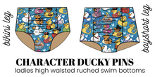 Load image into Gallery viewer, All Prints Swim Preorder Swim Ladies High Waisted Ruched Swim Bikini Bottoms
