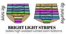 Load image into Gallery viewer, All Prints Swim Preorder Swim Ladies High Waisted Ruched Swim Bikini Bottoms