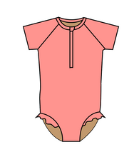 Load image into Gallery viewer, Swim Solids Swim Preorder Frilly One Piece Rashguard Suit