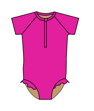 Load image into Gallery viewer, Swim Solids Swim Preorder Frilly One Piece Rashguard Suit
