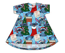 Load image into Gallery viewer, Christmas Chaos Basic T-Shirt Dress