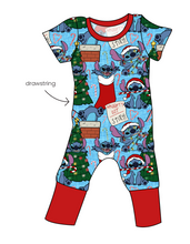 Load image into Gallery viewer, Christmas Chaos Grow With Me Pants And Shorts Romper